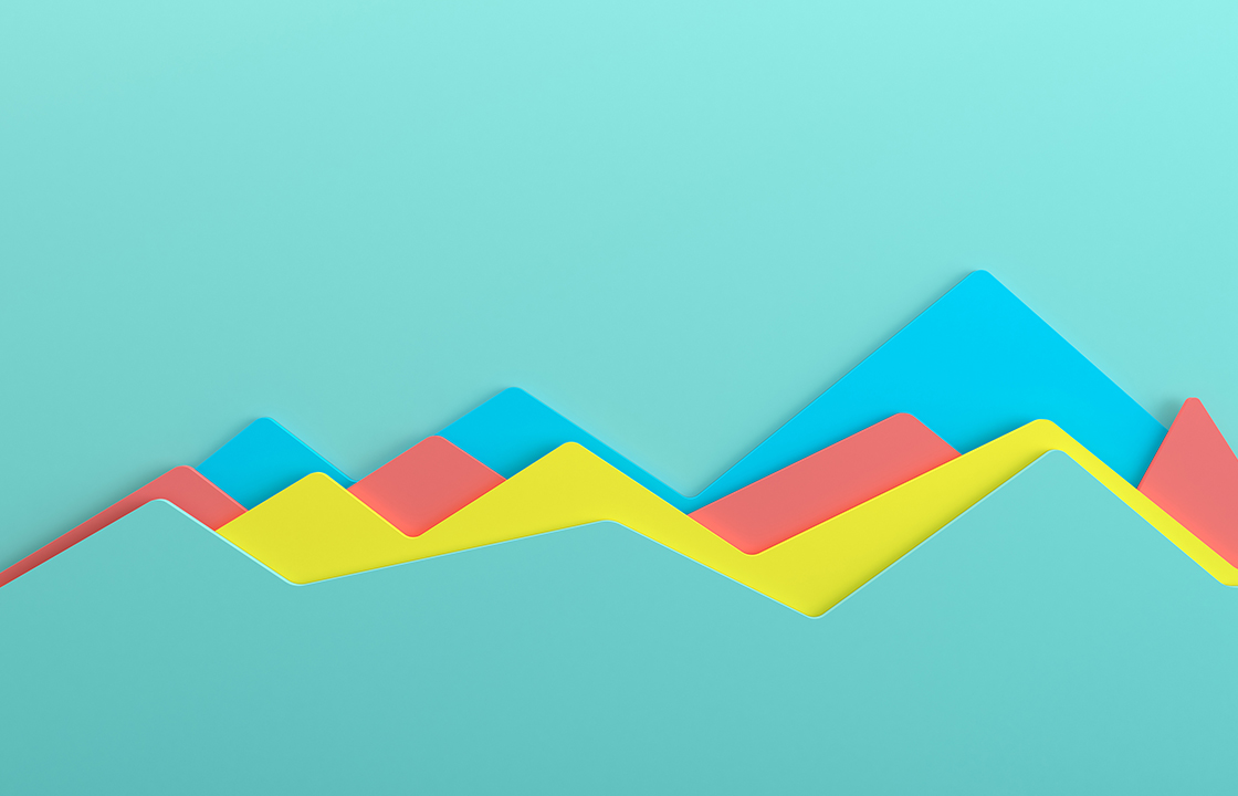 colourful graph showing ups and downs