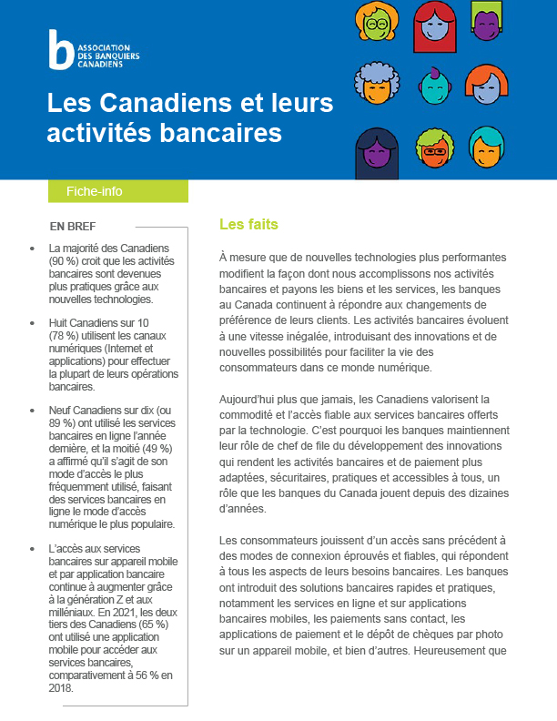 cover of how canadians bank focus sheet
