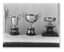 Canadian Bankers and Montreal Bankers Hockey Leagues cups, 1924 Wm. Notman & Son